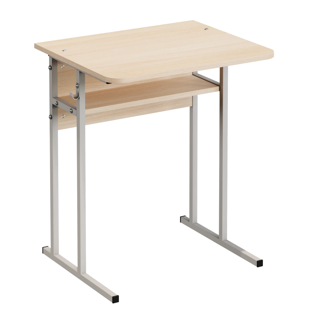 Стіл учнівський одномісний з полицею УС 11 № 7 МЕБЛІ ТЕХНОСТИЛЬ